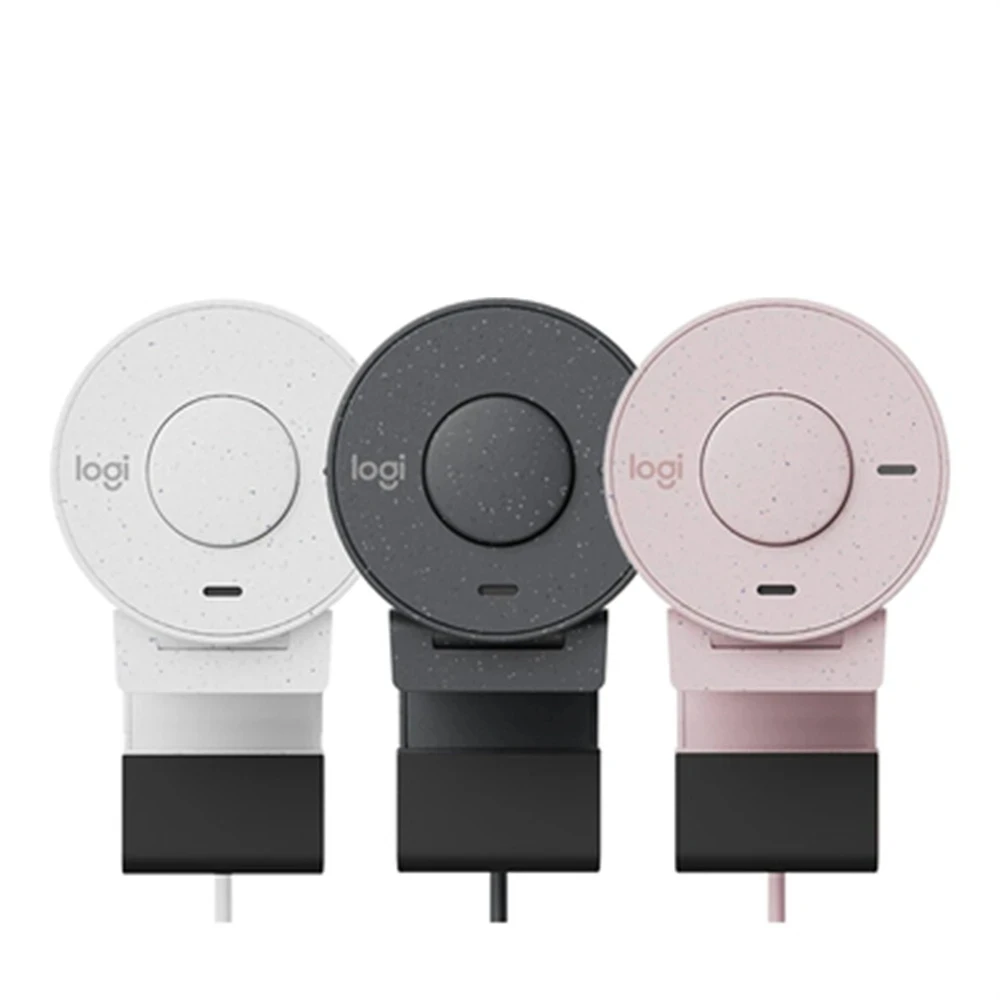 Logitech BRIO 300 HD Webcam Live Online Class Camera 1080P for Video Conferencing Streaming Media Recording Computer Equipment