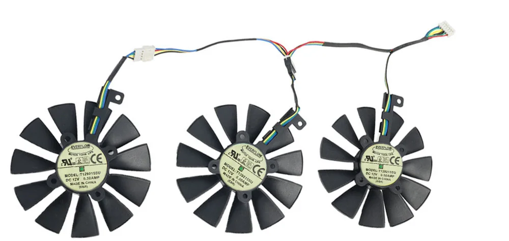 ASUS Strix, T129215SU, 6Pin, GTX1060, OC 1080, 1070, 1080Ti, RX 480, 87mm