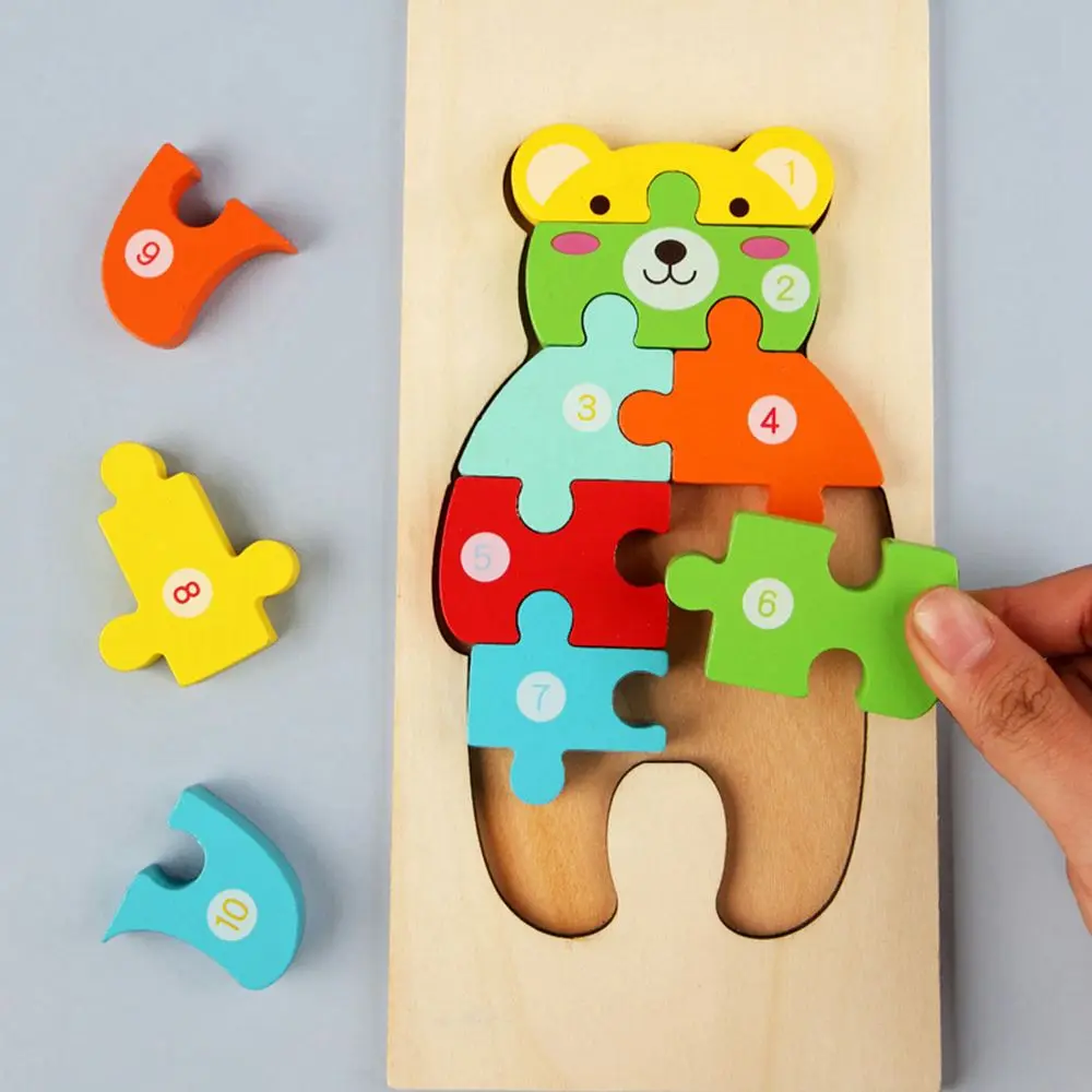 Acheter Puzzles en bois Montessori pour tout-petits, jouets Montessori pour  tout-petits de 2, 3 et 4 ans, Puzzle en bois pour tout-petits, jouet  dinosaure