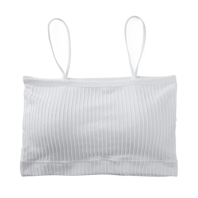 Summer Tube Bras For Women Sexy Seamless Underwear Crop Tops Sexy Lingerie Silky Bandeau Bra Removable Pads Intimates