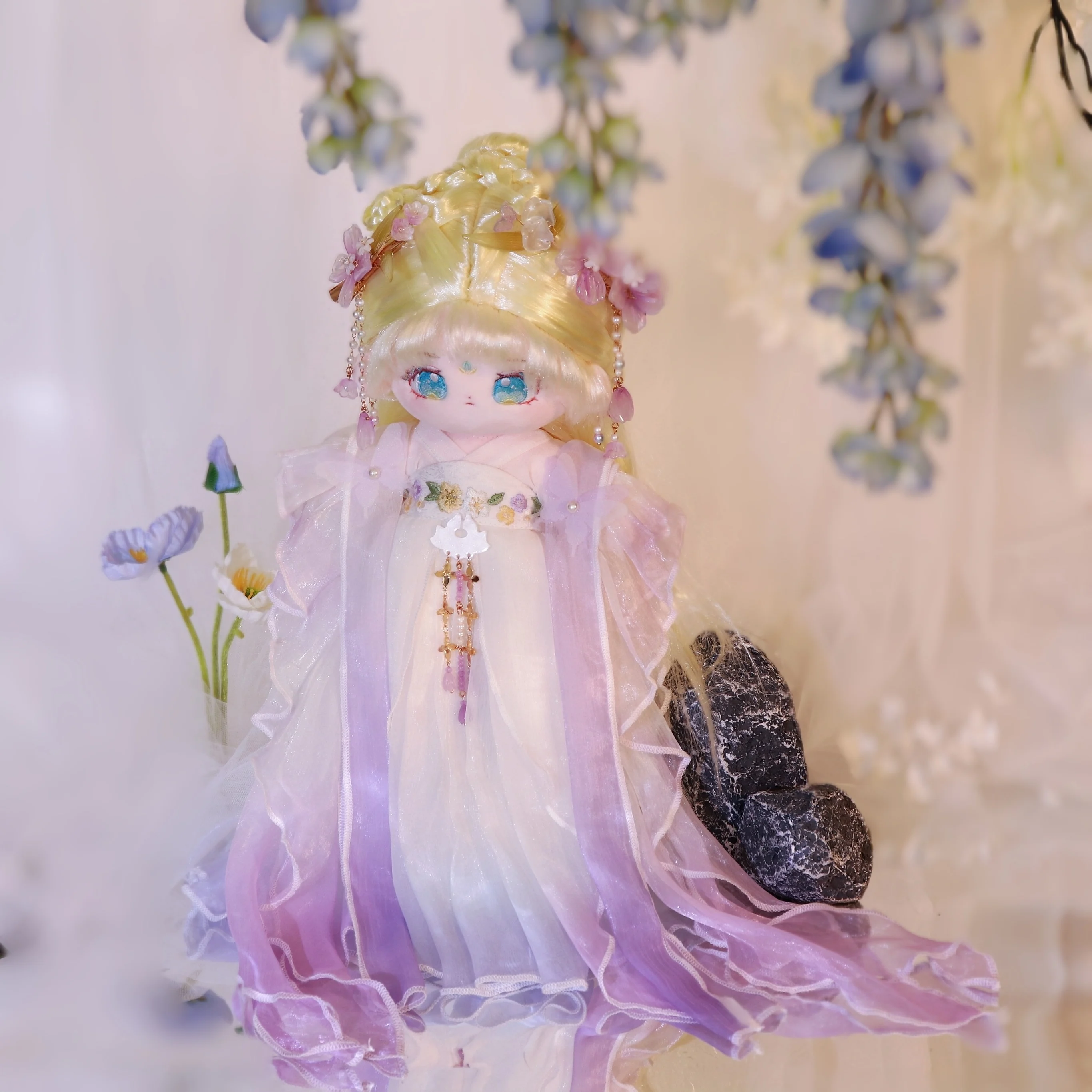 

Lolita Retro Peri Girl Handmade For Plush 30cm Doll Chinese Hanfu Skirt Clothes Clothing Outfits Dress Up Xmas Gift