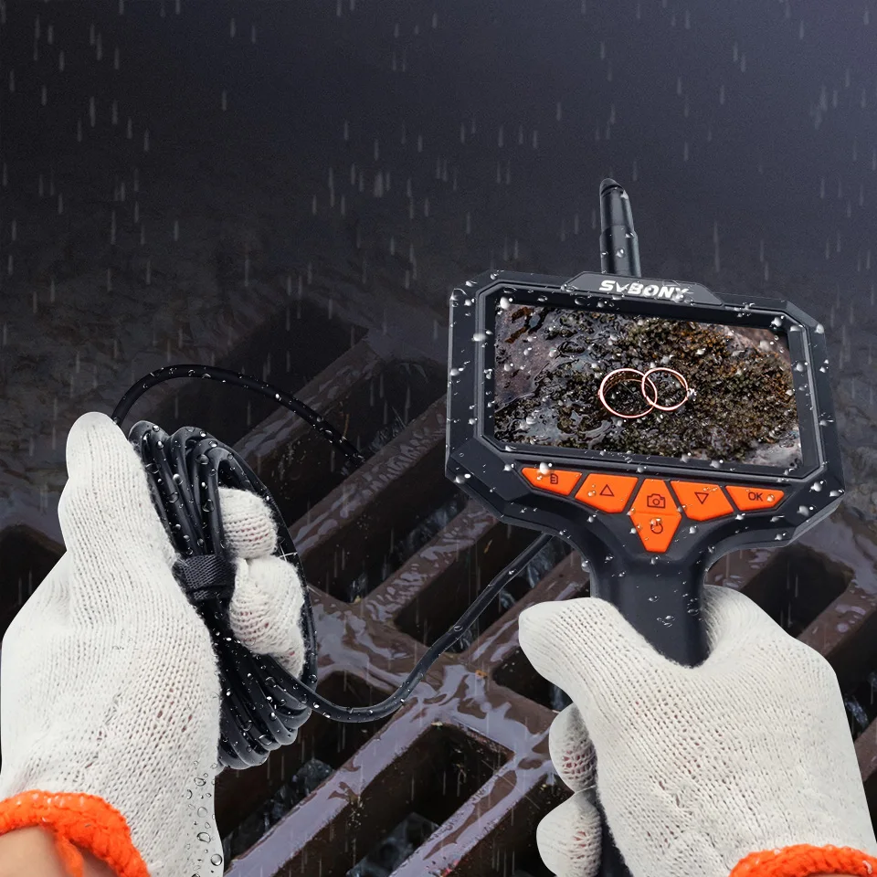 SVBONY SM501 Industrial Endoscope 4.3-inch IPS Display Screen Borescope Semi-rigid cable Pipeline Mechanical Inspection mini endoscope camera