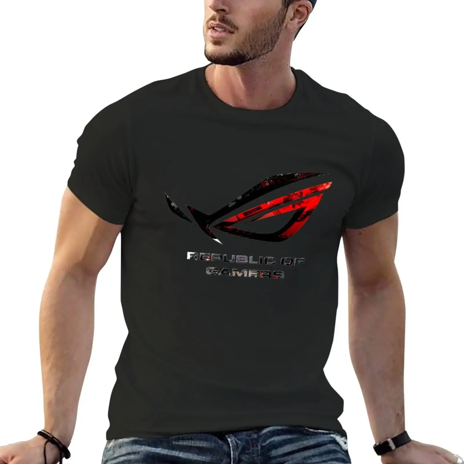 Asus Rtx Rx 3080 Ti 6900 Xt T-Shirt Plus Size Camicie Graphic Tees Blanks Magliette Pesanti Per Uomo