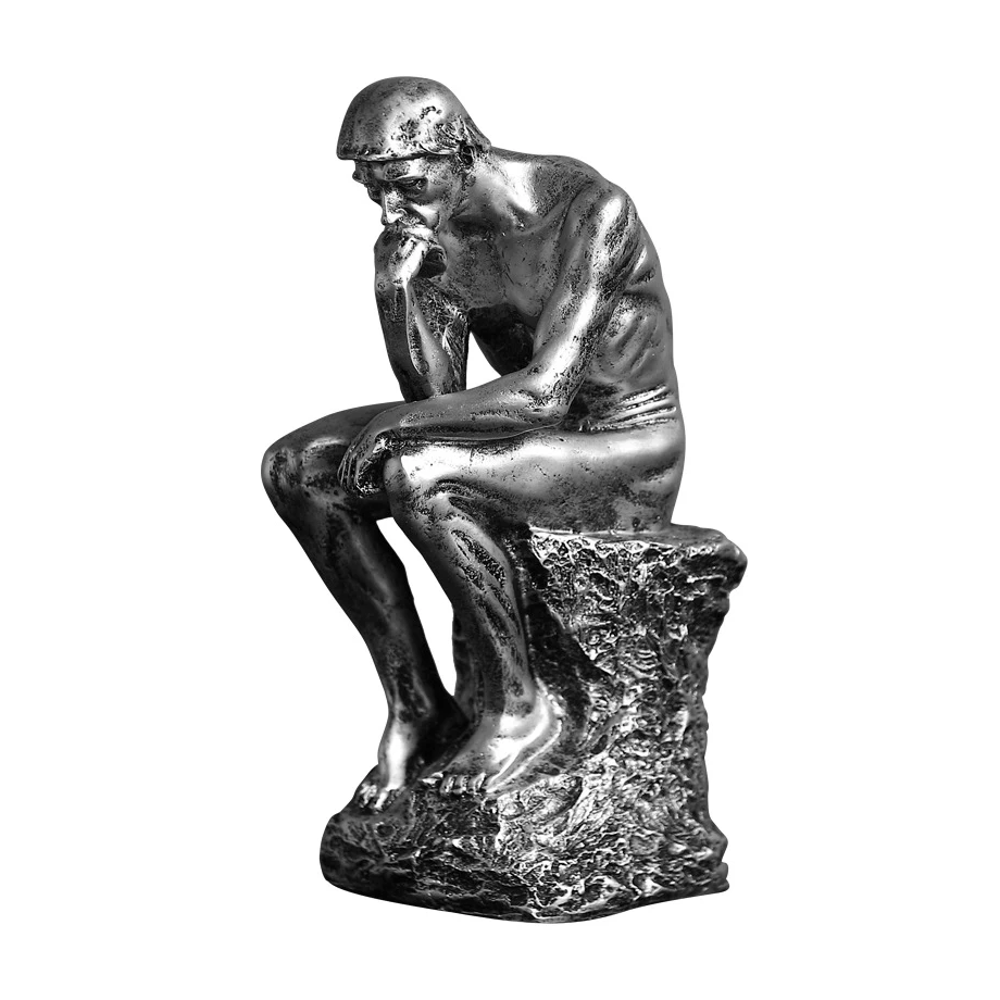 

Art Sculpture Ornaments For Home Decoration Room Statue Living Room Decorative Figures Table Office Desk Accessories Thinker Sit