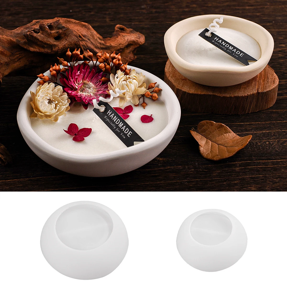 불규칙 미니 볼 실리콘 몰드 DIY 시멘트 석고 캔들 컵 장식 다육식물 화분 장식품 수납함 레진 몰드