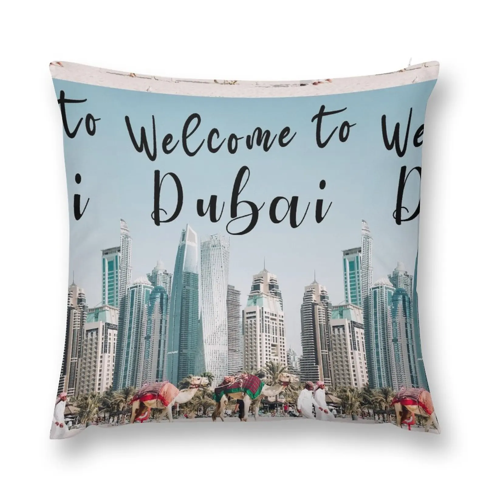 

Welcome to Dubai Throw Pillow Pillow Covers Decorative Room decorating items christmas pillow case