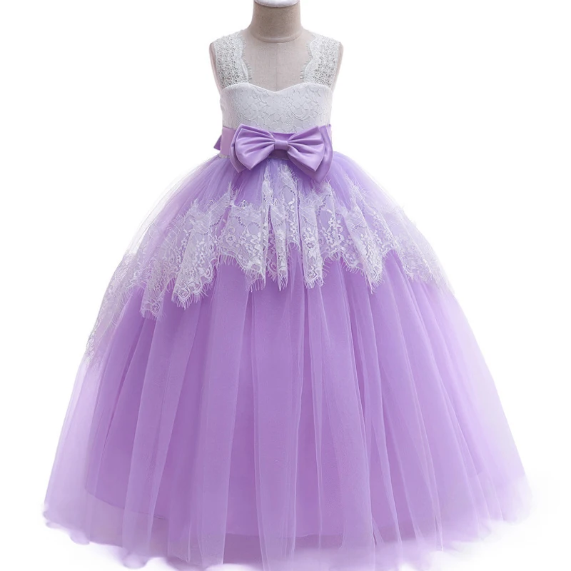 Brand Long Gown Party Dresses Elegant Girls Dresses For Girl Evening Dress For Baby Girls Ball Gown Kids Dress Wedding