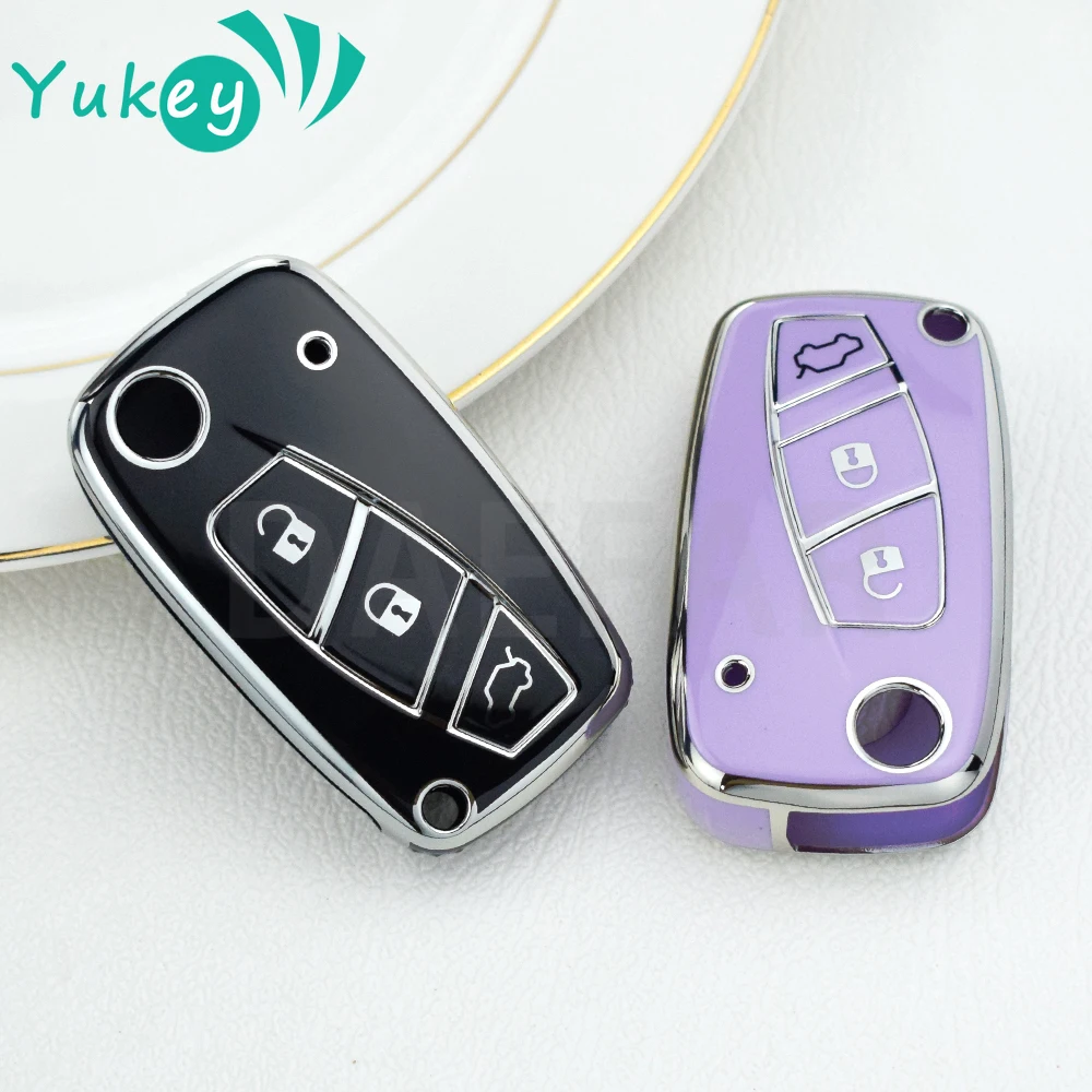 Ontto Cover Portachiavi In Silicone TPU Beige Per Fiat 500, Panda, Punto E Altri Modelli Flip Key – Custodia Morbida E Antigraffio - 4