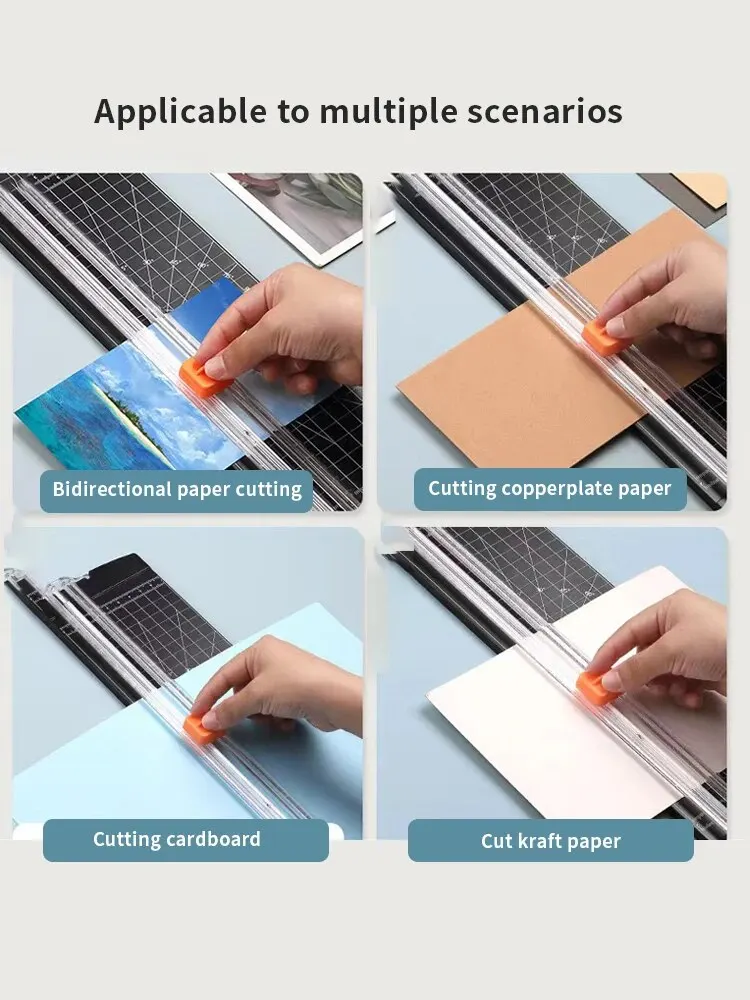 Paper Cutter Double Sided Cutting A4 Paper Cutter Small Mini Paper Cutter STUDENT'S Hand Made Ledger Cutting Photo