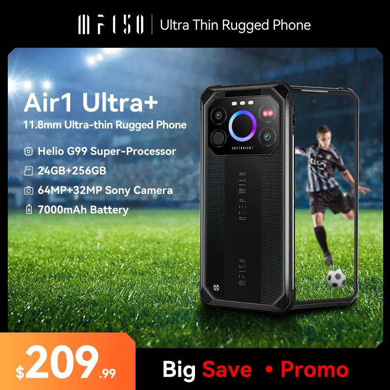 IIIF150 Air1 Ultra + Rugged Smartphone, 6.8 