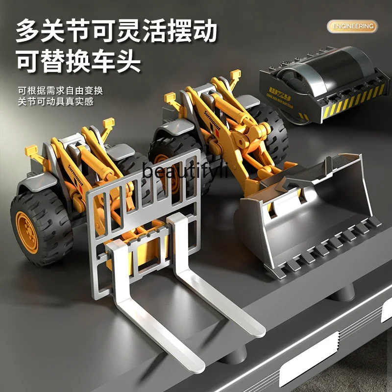 Children's alloy construction car toy car excavator mixer crane model boy girl birthday gift