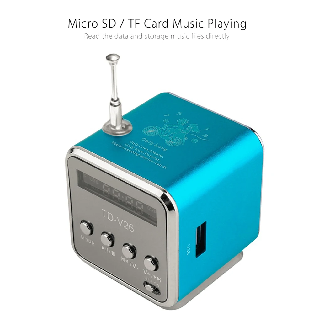 Portable Sound Audio Support Mini Radio FM Digital Receiver Portable Speakers with Receiver MP3 Music Player - 2