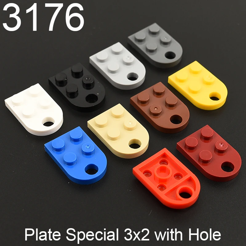 50 Teile/los MOC Ziegel Teile 3176 Platte Spezielle 3x2 mit Loch Bausteine Ziegel DIY Baut Geändert Herz Modell spielzeug Geschenk – Detail 8