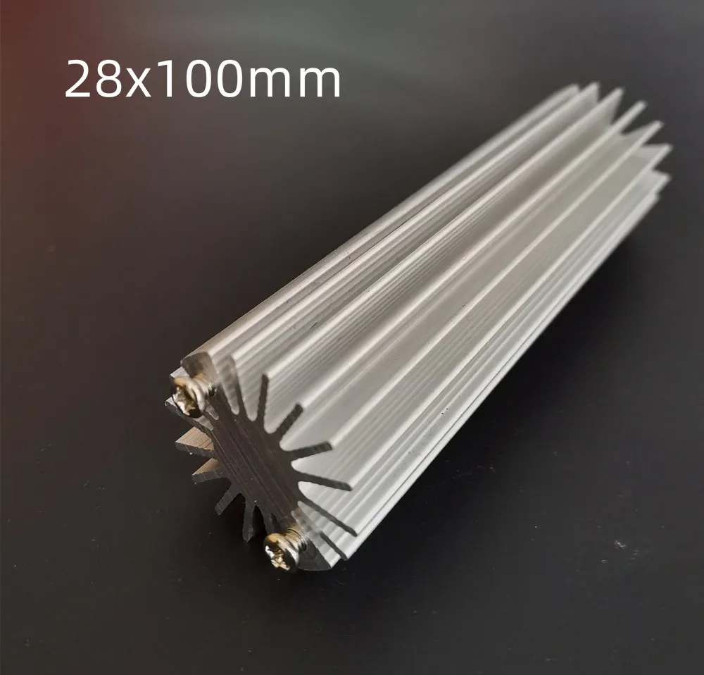 28mmx100mm Aluminium Heatsink Round for 1W 3W 5W High Power led For DIY