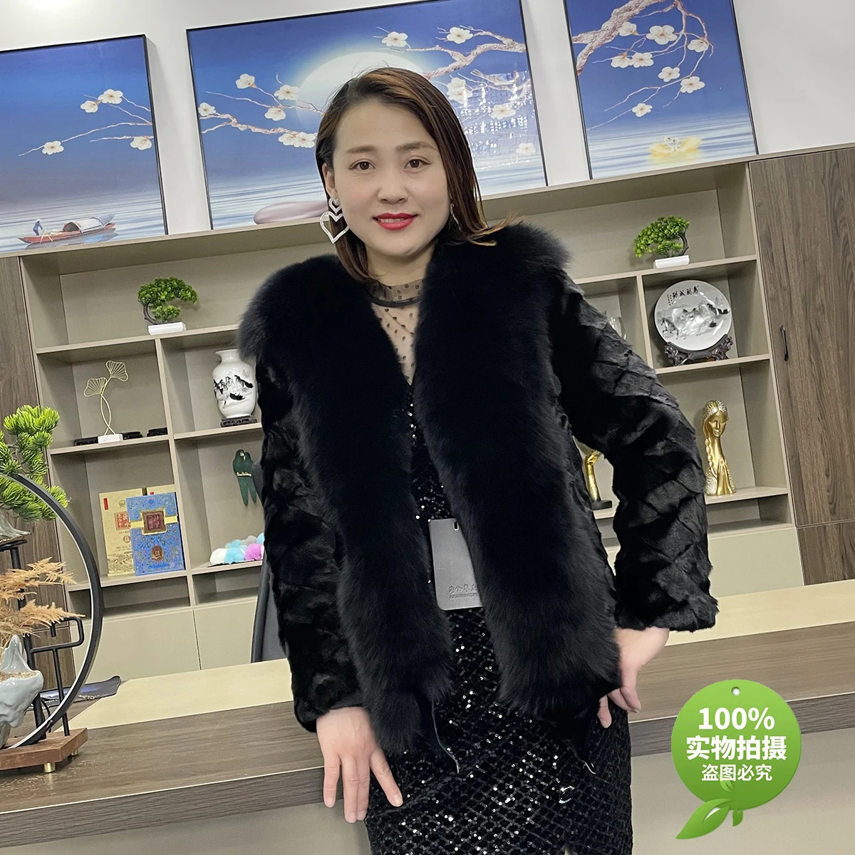 

2024 Winter Real Fox Fur Jackets Women Fashion Female Short Real Mink Fur Coat New 100% Natural Importe Mink Fur Coats