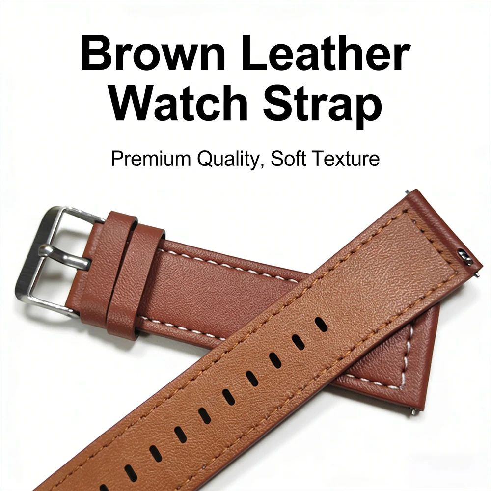 Elegant Leather Watchbands – Compatible with Various Models and Sizes