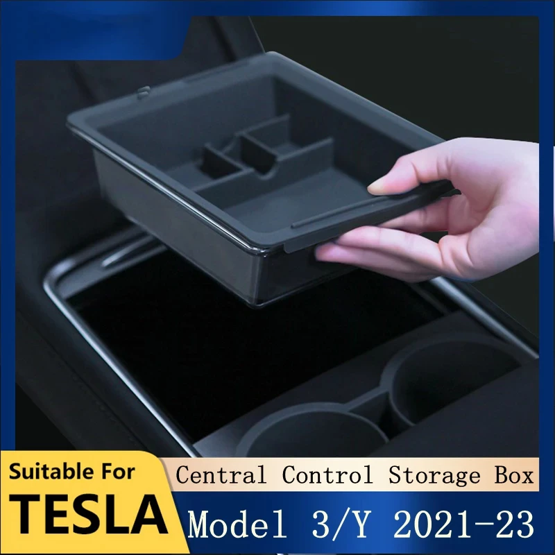 

Для Tesla Model 3/Y Model3 ModelY 2021 2022 2023 ящик для хранения на центральную панель управления аксессуары автозапчасти для интерьера