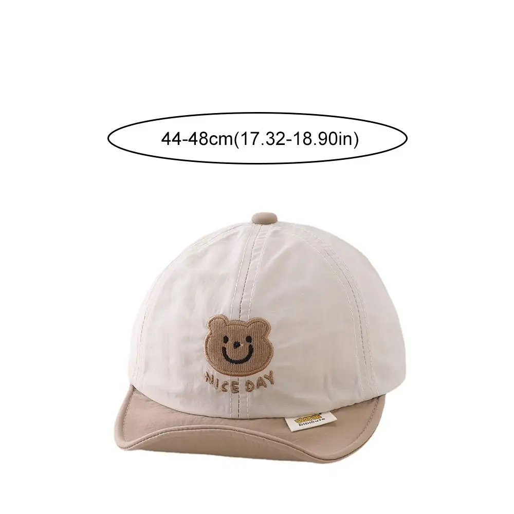 Korean Summer Bear Baseball Cap Quick-drying Soft Baby Peaked Hat Breathable Thin Children Sunscreen Cap Boys Girls