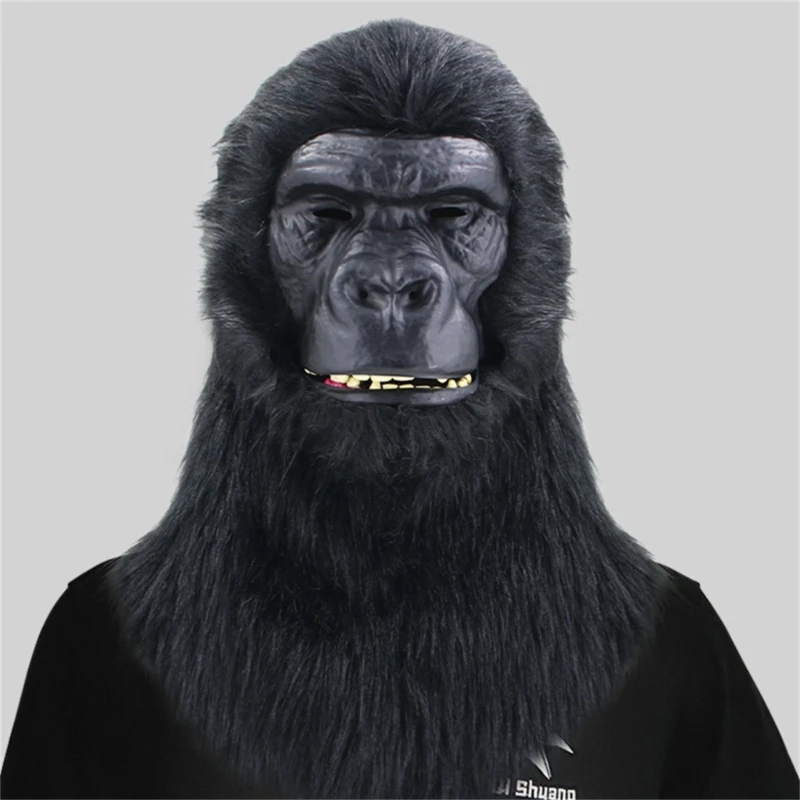 Testa Gorilla Decorazioni Per Feste Halloween Maschera Con Capelli Testa Animale Maschere Gorilla R7Rf