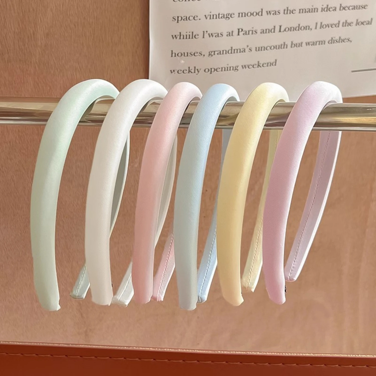 1pcs 마카롱 컬러 스폰지 머리띠 여성용 좁은 가장자리 페이스 워시 헤어 밴드 패션 소녀 간단한 헤어 후프