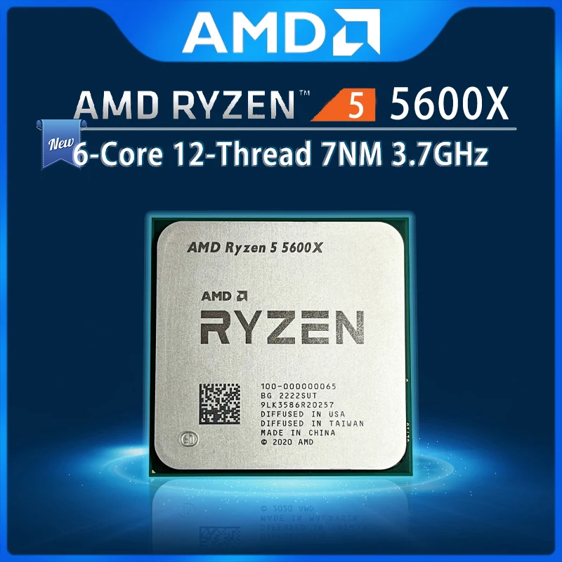 AMD Ryzen 5 5600X NEW R5 5600X 3.7 GHz 6-Core 12-Thread CPU Processor 7NM  65W L3=32M 100-000000065 Socket AM4