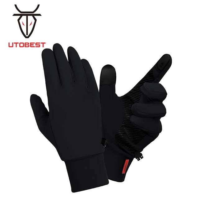 UTOBEST Lightweight Running Gloves Touch Screen Anti-Slip Warm Gloves Liners for Cycling Sporting Driving 1