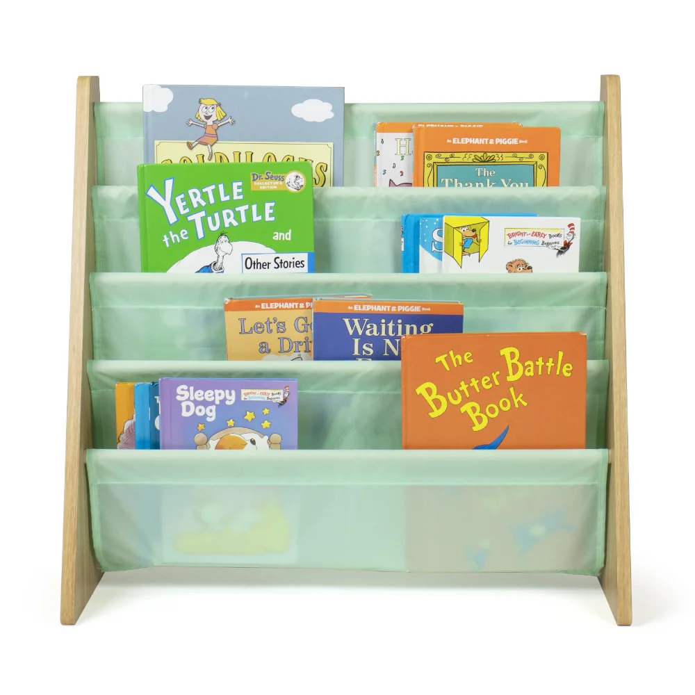 

Kids Bookcase with 4 Shelves, Seafoam Green