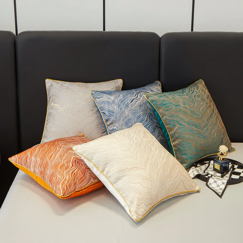

Geometric Fabric Decoration, Bedroom, Bedside Cushion, Sofa, Pillow, Inset Style