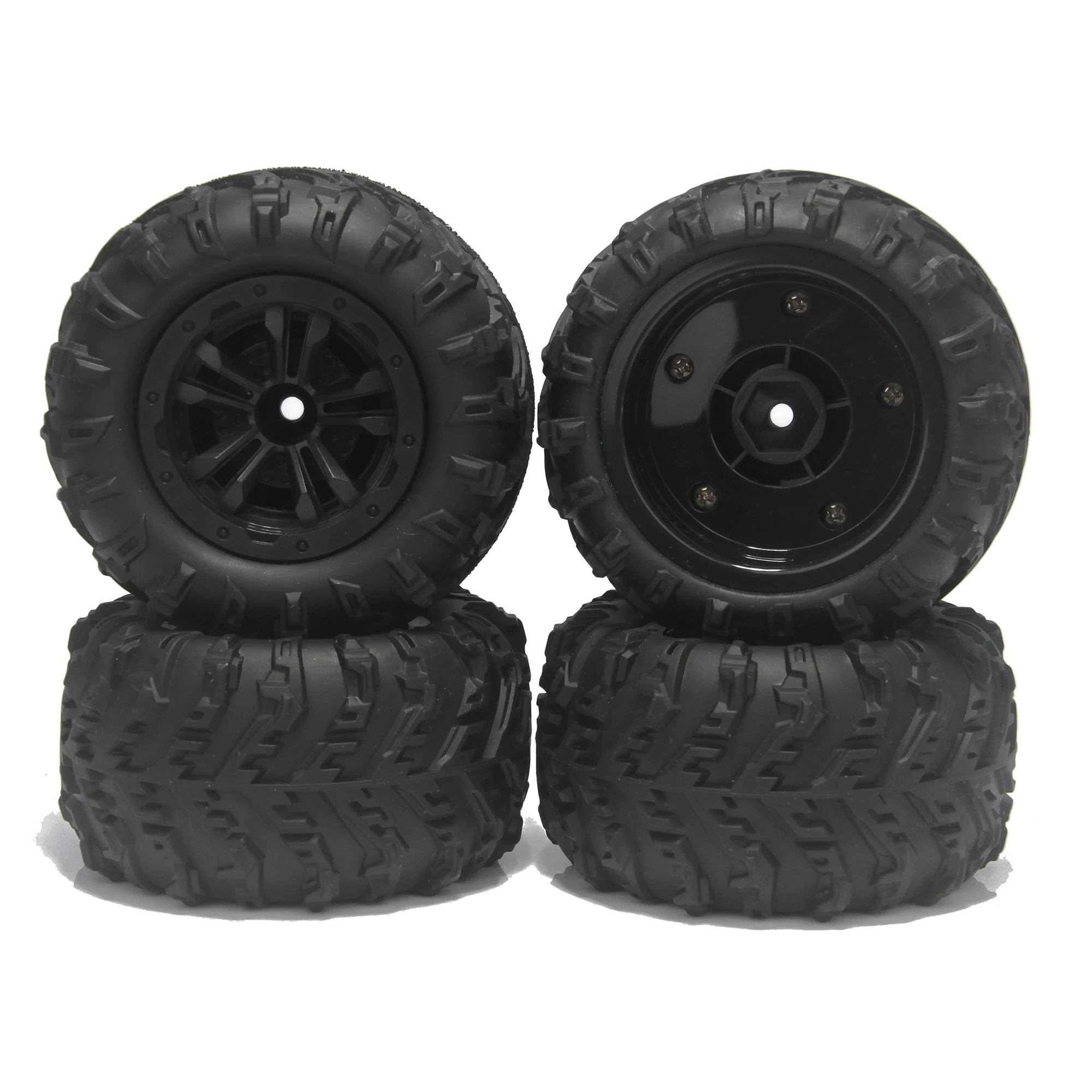4PCS 85mm 12mm Hex Monster Truck Rad Gummi Reifen für SCY 16101 Pro 16102 Pro WLTOYS 144001 144010 1/16 Off-Road RC CarParts – Detail 4