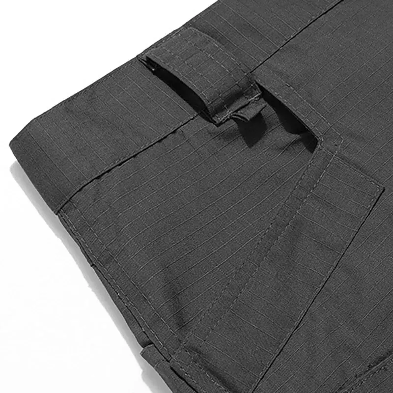 Men's Summer New Fashion Loose Straight Multi-Pocket Work Pants Tactical Shorts Beach Pants Stretch Five Outdoor Casual Shorts