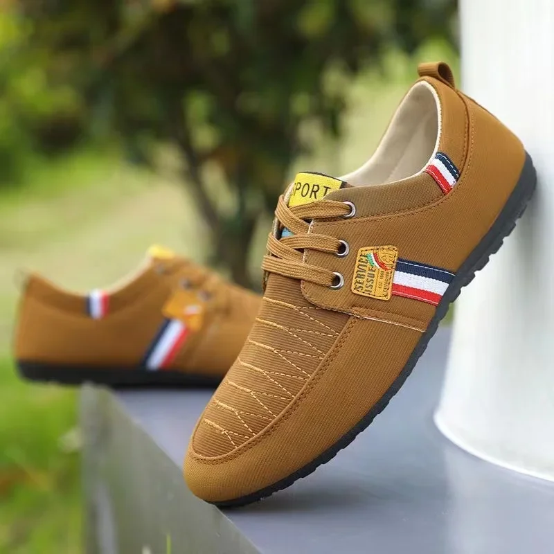 

Fashion Spring Fall Hot Sale Men Shoes Men Casual Drive Shoes Sweat-Absorbant Breathable Men Sneakers Walking Canvas Footwear