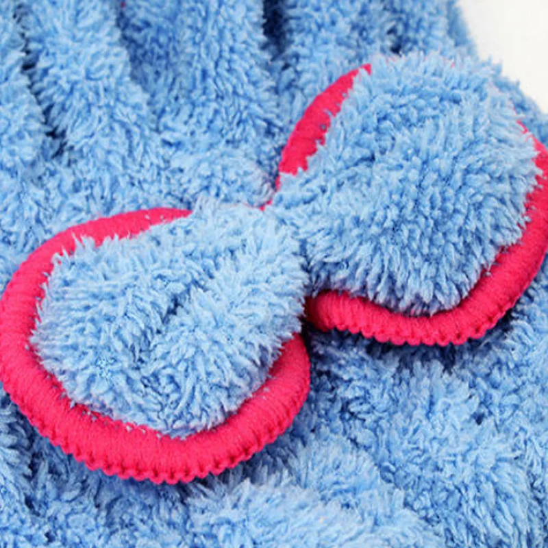 1pcs Microfibre Quick Hair Drying Bath Towel Spa Bowknot Wrap Towel Cap Bathroom Accessories Bonnets Women Designer Shower Cap