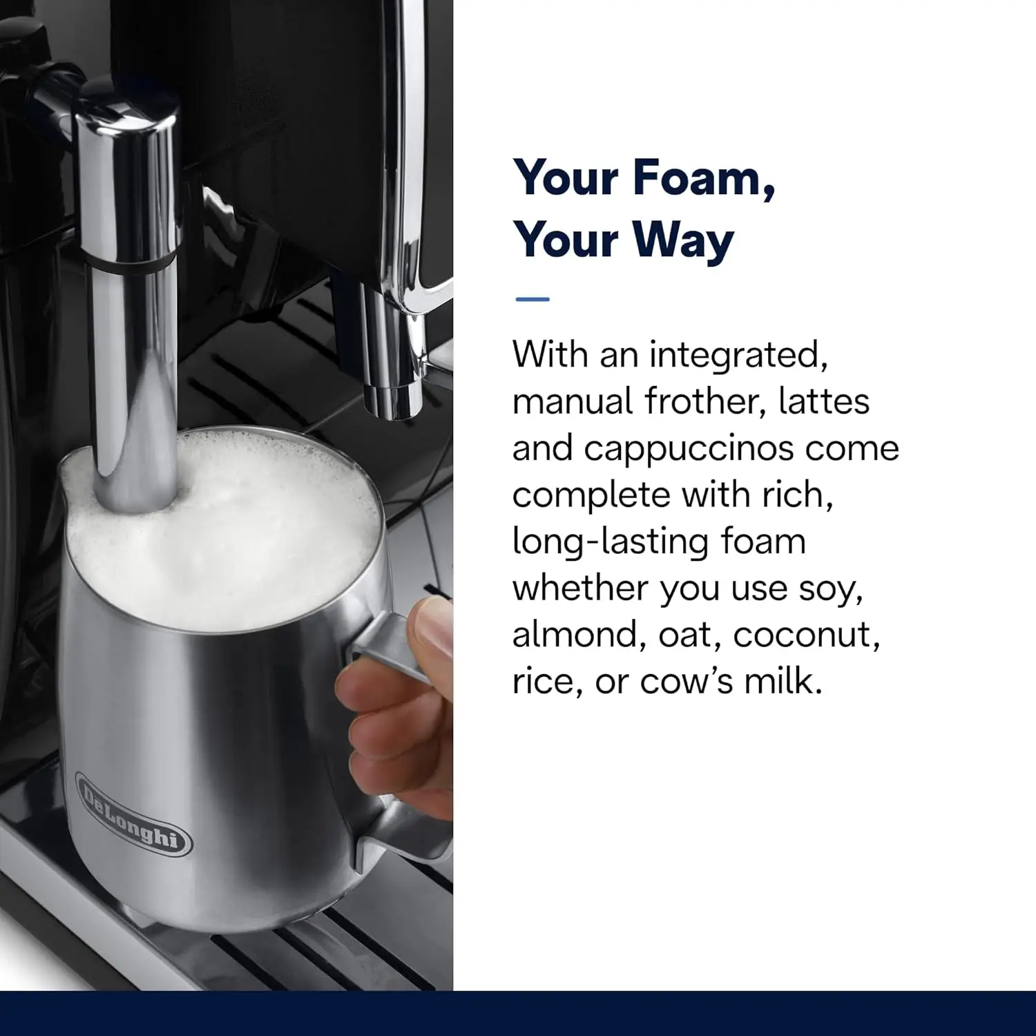 Espresso Machine, Black - Automatic Bean-to-Cup Brewing, Built-In Steel Burr Grinder & Manual Frother - One-Touch Hot 4