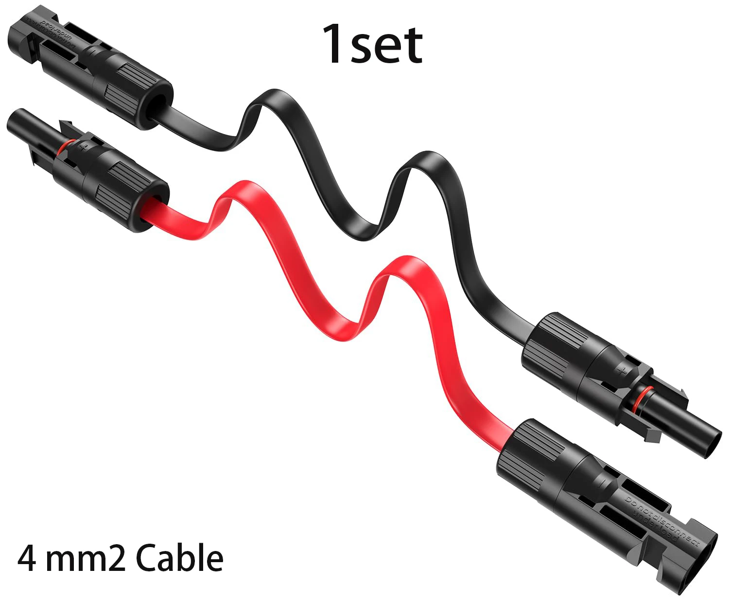 สายเคเบิลแผงโซลาร์เซลล์แบบแบน JMUYTOP 40/60 ซม. 12AWG สายไฟโซลาร์เซลล์แบบแบนสำหรับติดตั้งบนหน้าต่าง ระเบียง ใช้กับ ecoflow/Anker 1