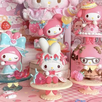 Sanrio My Melody Afternoon Tea Series Figure Kawaii Anime Model Collection Statue Doll Action Figurine Pvc Toys Gift Xmas Gift 1
