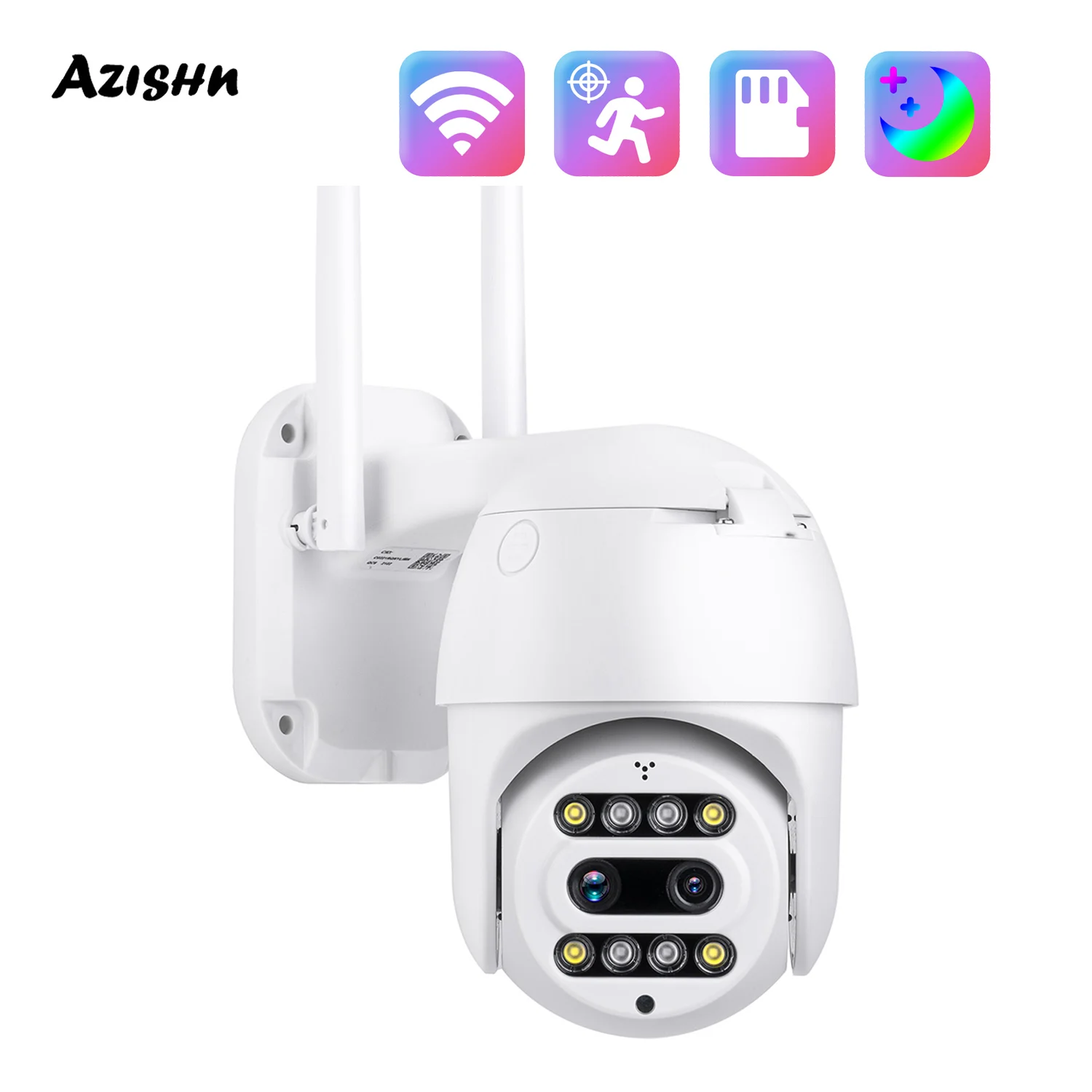 IP-камера AZISHN 3 Мп PTZ 10X цифровой зум Wi-Fi облачное хранилище |