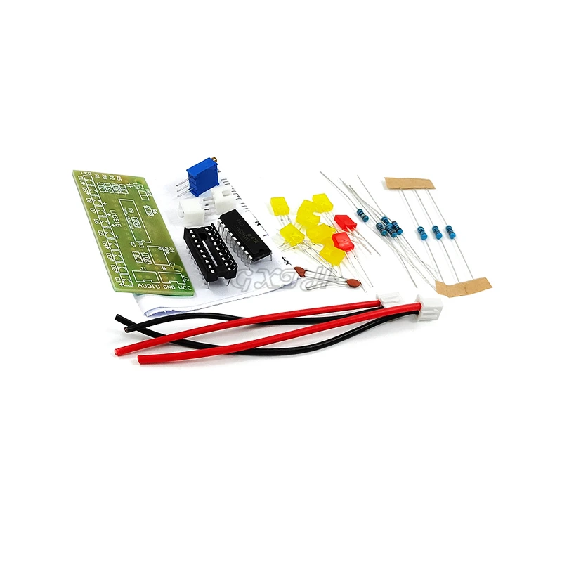 3x VENOAL LM3915 Audio-Pegelanzeige DIY Bausatz – 10 LED Spektrum-Analysator, 9-12V, Für Lötprojekte