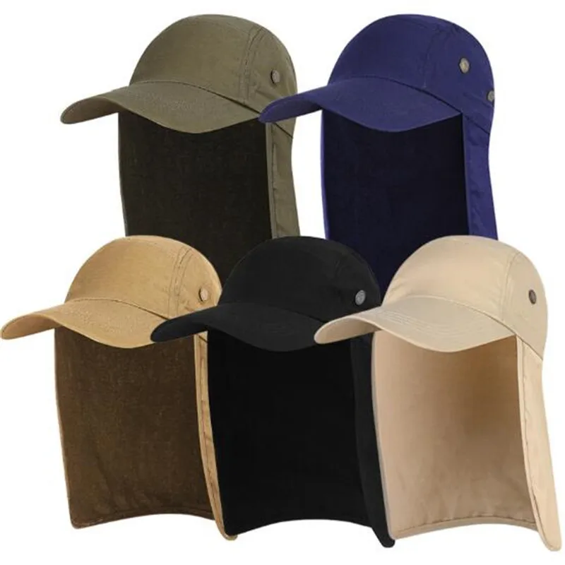 

Fishing Hat Sun Visor Cap Outdoor Sun Protection with Ear Neck Flap Cover Sunshade Sunlight Prevention for Camping Hiking Unisex