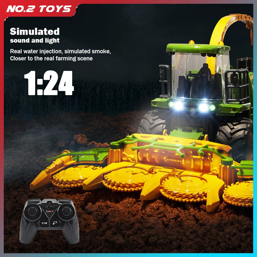 124 Rc Truck Trailer Dump Harvester Farmer Car Rc Tractor 2.4g Remote