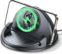 Car Phone Holder Wireless Charger Non-Slip,Mobile Phone Fast Wireless Charger for iPhone15W Wireless Car Charger Dashboard
