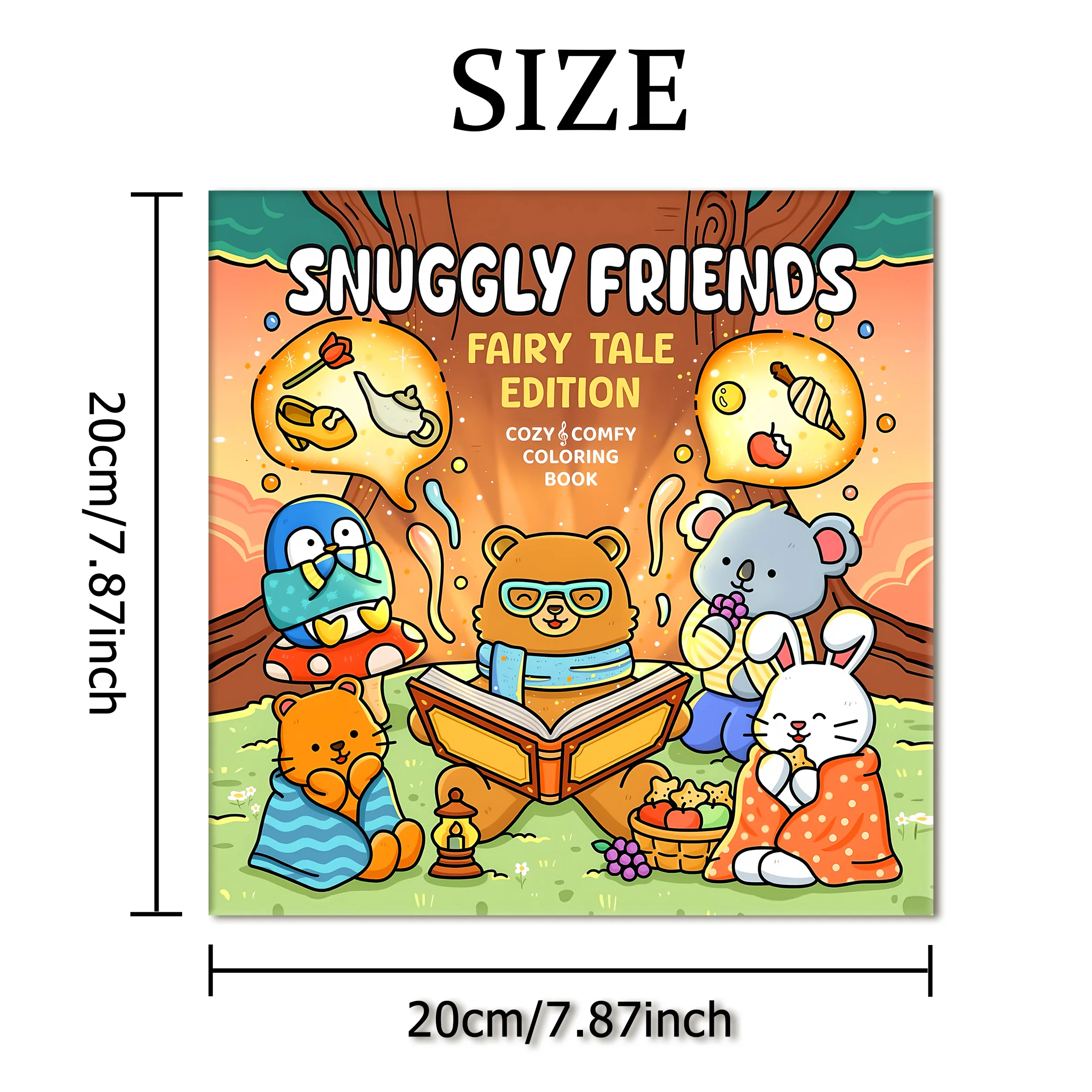 SNUGGLY FRIENDS Bold-easy Patterns Coloring Book for Adults Cute Drawing Book Perfect Gift for Party and Birthday 2