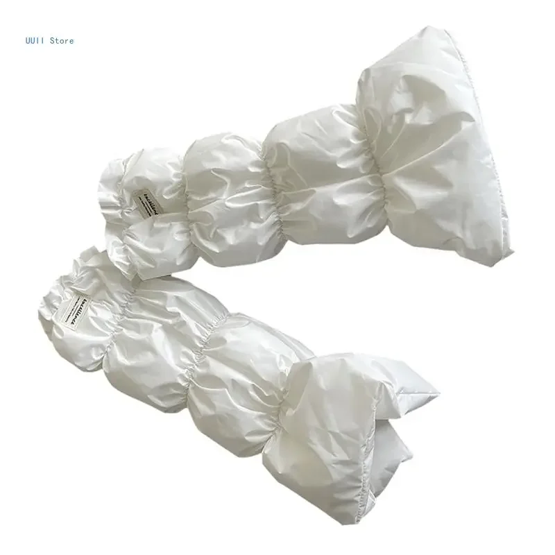 Description Picture 5 of itemWinter Fashion Women Thick Padded Puffer Leg Warmer Letter Label Foot Cover Boot Cuffs Socks Calf Gaiters Streetwear