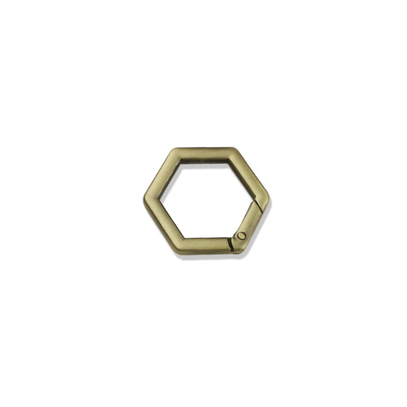 19-25-32MM Hexagon Shape Metal Spring Open Ring Hooks For