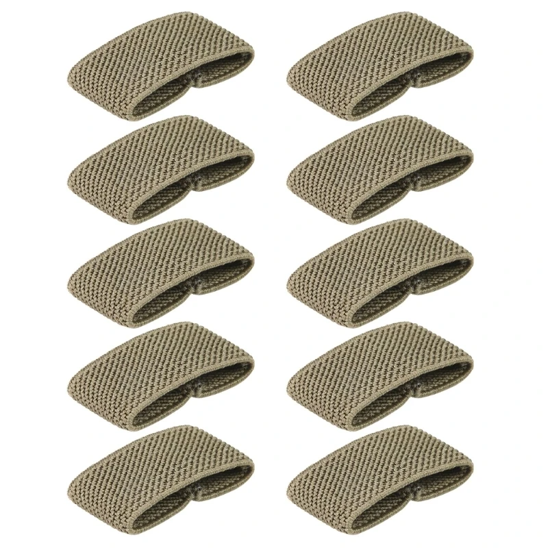 10-Pack Elastic Nylon Belt Loop Strap Holders