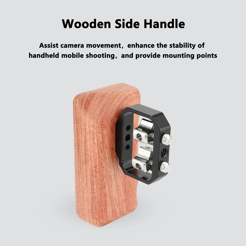 Full Camera Cage With Aluminum Top Cheese Handle & Left Wooden Handle Grip & Sho