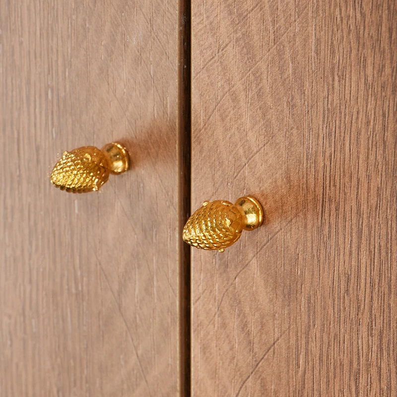 

Jiezhuang European handle medium bronze Thai drawer single-hole pull ring cupboard door handle