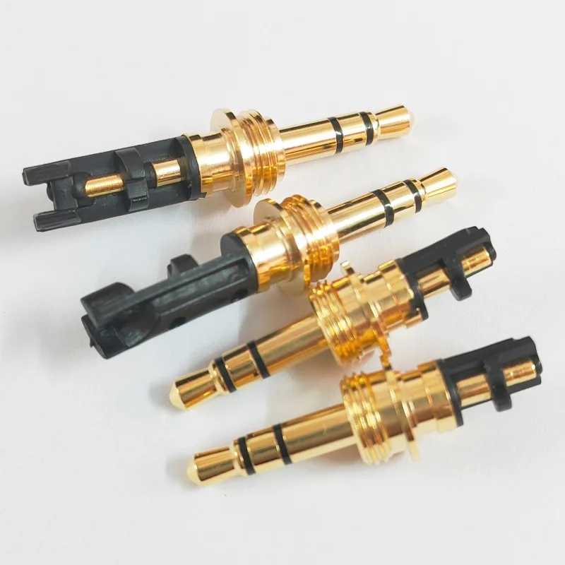 DIY 헤드폰 수리 플러그 2.5 3.5mm 4.4mm 남성 3/4극 스테레오 밸런스드 이어폰 커넥터 금도금 교체용 오디오 어댑터