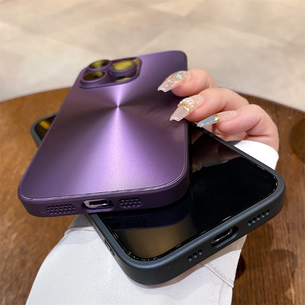 Holographic Laser Aurora Glitter Phone Case with Matte Hard Camera Protection