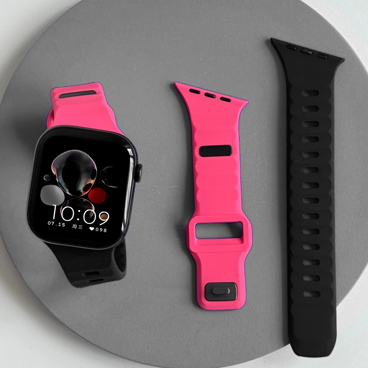 Two-Tone Silicone Sport Band - Adjustable Strap