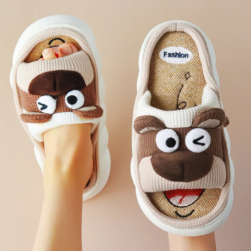 Funny Animals Slippers Women Bear Soft Platform Home Shoes Cute Memory Foam Slippers for Girls House Slides Children With Indoor 2